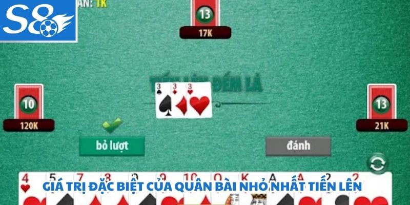 Giá trị đặc biệt của quân bài nhỏ nhất tiến lên