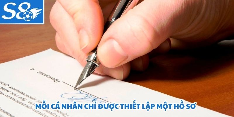 Mỗi cá nhân chỉ được thiết lập một hồ sơ