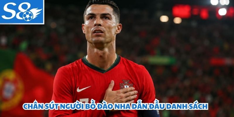 Chân sút người Bồ Đào Nha dẫn đầu danh sách